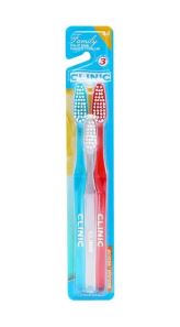 [7501072629036] CEPILLO DENTAL, 3 pz, CLINIC FAMILY