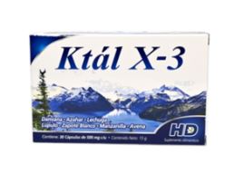 [7502008986650] SUPLEMENTO ALIMENTICIO, KTÁL X-3 30 CÁPS 500mg