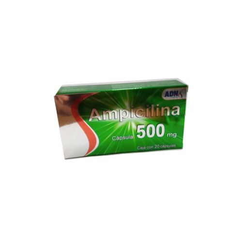 AMPICILINA 500 mg, 20 cap, ADN