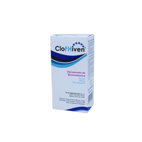 DIPROPIONATO DE BECLOMETASONA 250 mg, CLOFHIVEN