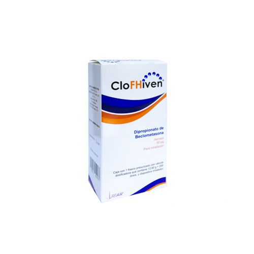 DIPROPIONATO DE BECLOMETASONA 50 mg, CLOFHIVEN