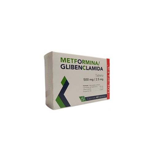 METFORMINA/GLIBENCLAMIDA 500/2.5 mg, 40 tab, LOEFFLER
