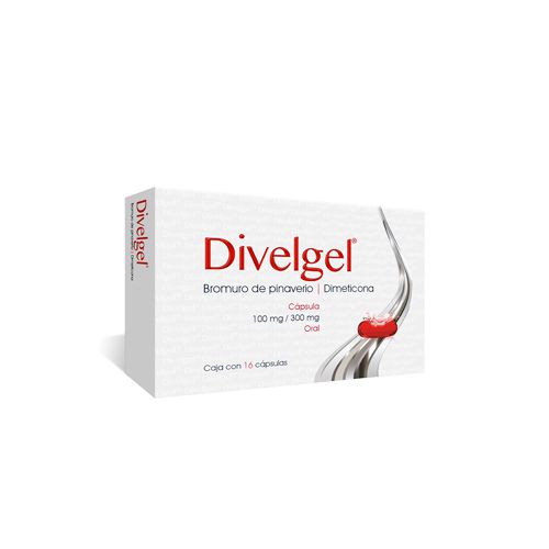 BROMURO DE PINAVERIO/DIMETICONA 100/300 mg, 16 cap, DIVELGEL