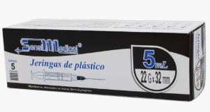 [7506022305411] JERINGA 5 ml NEGRA 22Gx32 mm, c/5 pz, SENSIMEDICAL