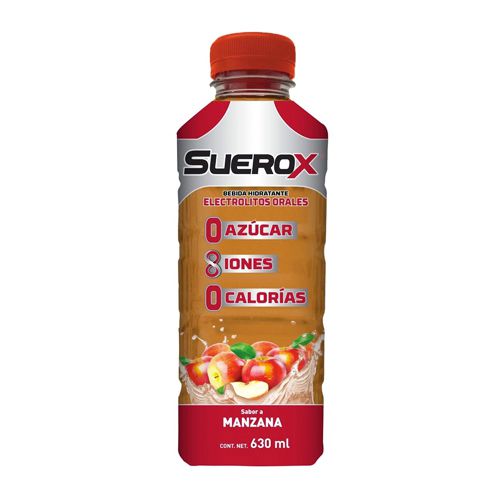 SUERO ORAL, 630 ml, SUEROX MANZANA