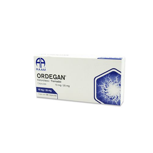 [7502227874219] KETOROLACO TRAMADOL 10/25 mg, 30 cap, ORDEGAN