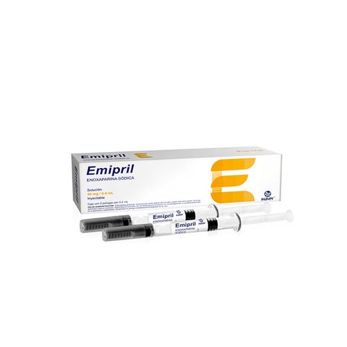 ENOXAPARINA SODICA 40 mg/0.4 ml, c/2 jeringas, EMIPRIL
