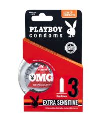[75034481] CONDONES c/3 pz, PLAYBOY EXTRASENSITIVE