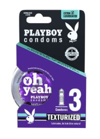 [75034498] CONDONES c/3 pz, PLAYBOY TEXTURIZED