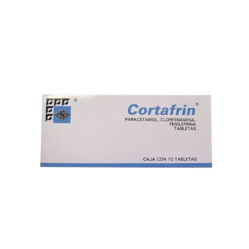PARACETAMOL,CLORFENAMINA,FENILEFRINA c/10 tab CORTAFRIN