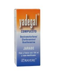 [7502003388510] DEXTROMETORFANO/GUAIFENESINA/CLORFENAMINA 120 ml, YADEGAL COMPUESTO