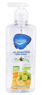 [7503017500806] GEL ANTIBACTERIAL SANAX 230 mL. CÍTRICOS