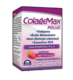 [7506021101472] COLAGENO/ACIDO HIALURONICO/ACAI/COENZIMA Q10, 250 g sabor frambuesa, COLAGEMAX POLVO