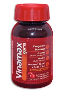 [7506021102561] MANZANA/GRANADA/BETAVEL/VIT.C/VIT.B6,B12  GOMITAS VINAMAX GUMS