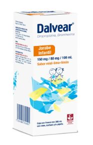 [7501086310401] DROPROPIZINA/BROMHEXINA 150mg/80mg/100mL jarabe sabor miel-lima-limon DALVEAR 200 mL