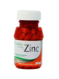 [7501130711390] LECITINA DE SOYA, ZINC 100 cap, GELCAPS