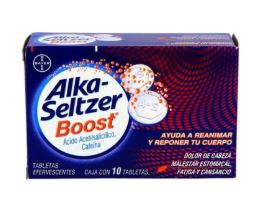 [7501008497593] ACIDO ACETILSALICILICO/CAFEINA, 10 tab, ALKA-SELTZER BOOST
