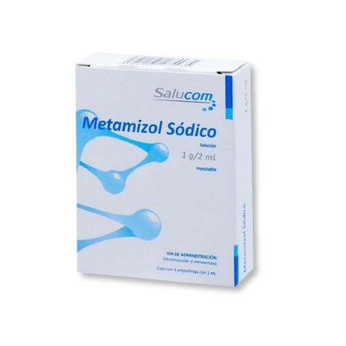 METAMIZOL SODICO 1 g/2 ml, 3 amp, SALUCOM