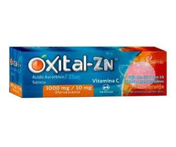 [7501258215824] AC. ASCÓRBICO/ZINC, 1000/10 mg, OXITAL - ZN, 10 tab efe