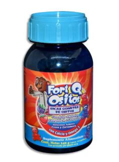 [7506021101120] GOMITAS CON CALCIO Y OMEGA 3, 242 g, FORT Q OSITOS