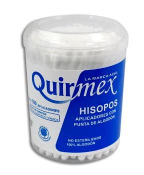 [7503003406402] HISOPOS ALGODON, TARRO c/100, QUIRMEX