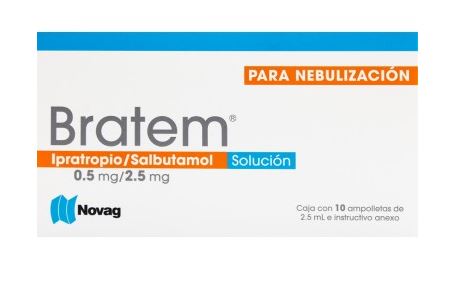 [7501075724196] BROMURO IPRATROPIO/SALBUTAMOL 2.5/0.5 mg, 10 amp de 2.5 ml p/nebulizacion, BRATEM