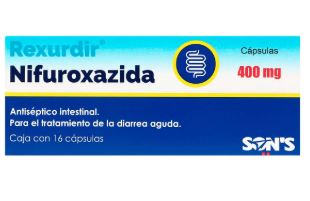 [7502001165953] NIFUROXAZIDA 400 mg, 16 cap, REXURDIR