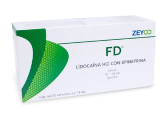 [7501567700431] LIDOCAINA HCI c/EPINEFRINA 2%, 50 cartuchos de 1.8 ml, FD