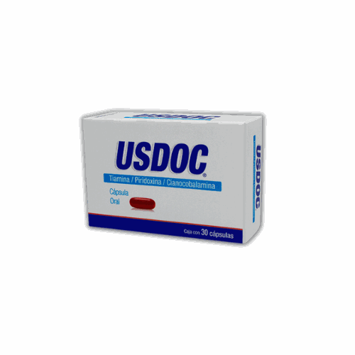 [7503027446521] COMPLEJO B (Tiamina B1/Piridoxina B6/B12 Cianocobalamina, 123.373/6.078/50 mg), 30 cap, USDOC