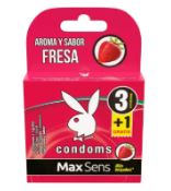 [7503014377876] CONDONES c/3 pz, MAXSENS PLAYBOY FRESA