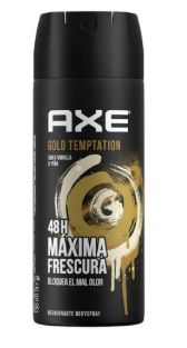 [7791293025865] DESODORANTE SPRAY 150 ml, AXE GOLD TEMPTATION