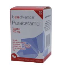 [7501342803449] PARACETAMOL 500 mg, 20 tab, BE ADVANCE