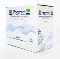 [7501048940950] GUANTE PARA CIRUJANO DE LATEX NATURAL 7, 50 pares, PROTEC