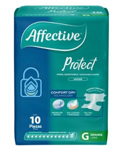 [013117016314] PAÑAL DESECHABLE PARA ADULTO, 10 pz, AFFECTIVE PROTECT GRANDE