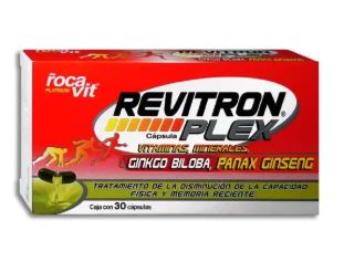 [7502227426401] GINKO BILOBA, PANAX GINSENG, 30 cap, REVITRON PLEX