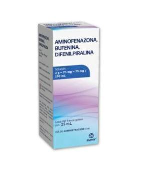 [7502009750014] AMINOFENAZONA/BUFENINA/DIFENILPIRALINA 2g/75/75 mg, 25 ml, MAVER