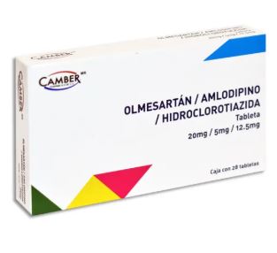 [7506442704771] OLMESARTAN/HIDROCLOROTIAZIDA/AMLODIPINO, 20/12.5/5mg, C/28 TAB