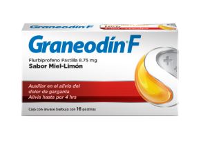 [7501058715494] FLURBIPROFENO 10 mg, 24 pastillas, GRANEODIN F MIEL-LIMON