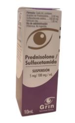 [008400007186] PREDNISOLONA/SULFACETAMIDA 5/100 mg, 10 ml, GRIN