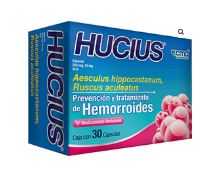 [7501590286100] CASTAÑA DE INDIAS/RUSCUS 250/70 mg, 30 cap, HUCIUS