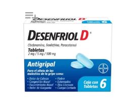 [7502276040641] CLORFENAMINA/FENILEFRINA/PARACETAMOL 2/5/500 mg, 6 tab, DESENFRIOL D