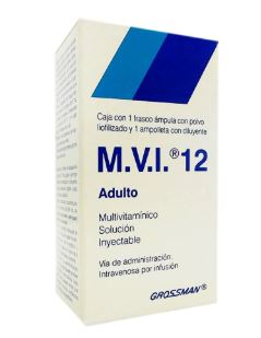 [7501123015405] MULTIVITAMINICO INYECTABLE 1 amp, 5 ml, M.V.I 12