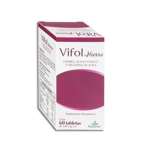 [7502259891130] AC FOLICO HIERRO SOYA 180 mg 60 tab VIFOL+HIERRO