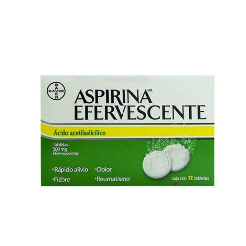ACIDO ACETILSALICILICO 500 mg, 12 tab, ASPIRINA EFERVESCENTE