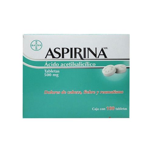 ACIDO ACETILSALICILICO 500 mg, 100 tab, ASPIRINA
