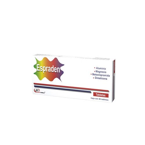 [7501825305200] ALUMINIO/MAGNESIO/DIMETICONA/METOCLOPRAMIDA, 30 tab, ESPRADEN