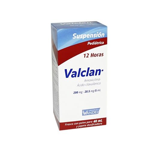 AMOXICILINA /AC.CLAVULANICO 200 mg-28.5 mg/5ml, VALCLAN 200