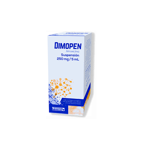 AMOXICILINA TRIHIDARATADA 250 mg, 75 ml, DIMOPEN