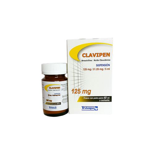 AMOXICILINA TRIHIDRATADA/ACIDO CLAVULANICO 125/31.25 mg/5 ml, 60 ml, CLAVIPEN 125