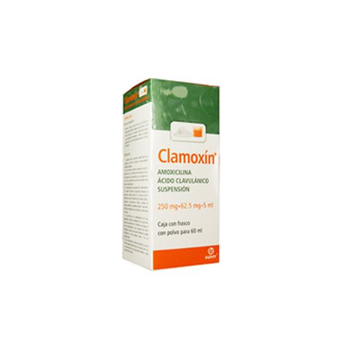 AMOXICILINA TRIHIDRATADA ACIDO CLAVULANICO 250 MG/5ML, CLAMOXIN 250 60 ml susp